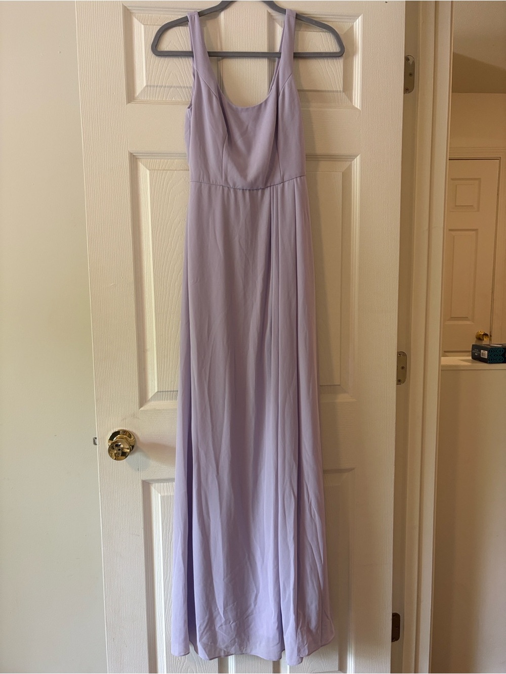 Lavender Floor-Length Sleeveless Maxi Dress with Back Tie